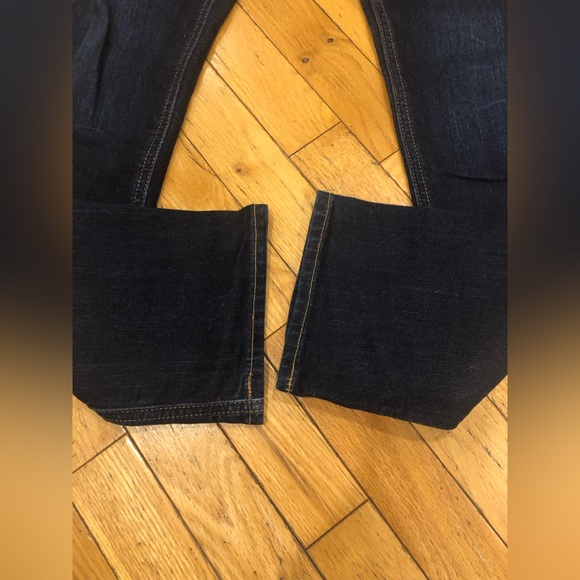GAP Real Straight Mid-rise dark wash jeans. Size 28L. - Picture 8 of 16